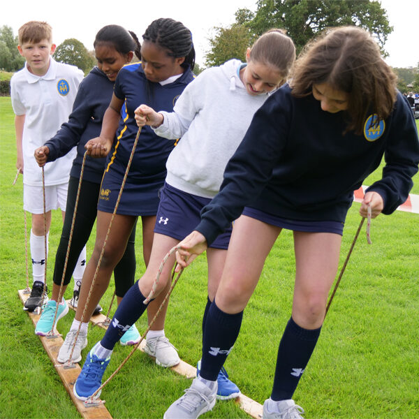 Challenge Carousel team building day for secondary school students developing teamwork skills