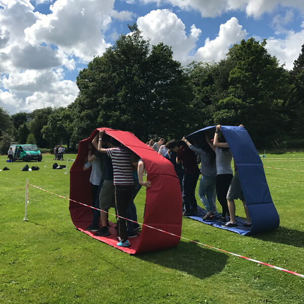 School staff INSET day with fun team building activities