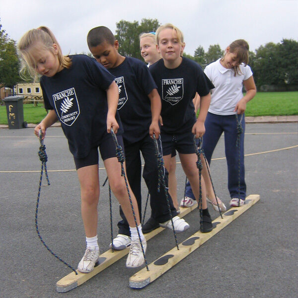 KS2 pupils developing leadership and communication skills during team building activities