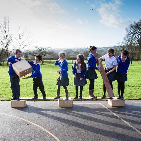 KS2 pupils focused on teamwork and shared goals