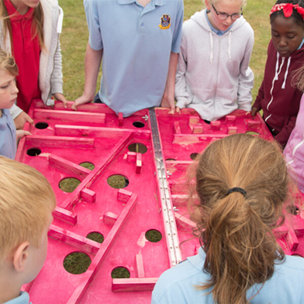 Year 7 settling in activities using teamwork challenges